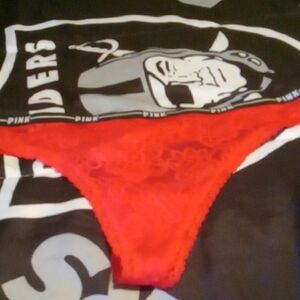 Red Lace Panties Victoria Secret Size Large Brand New